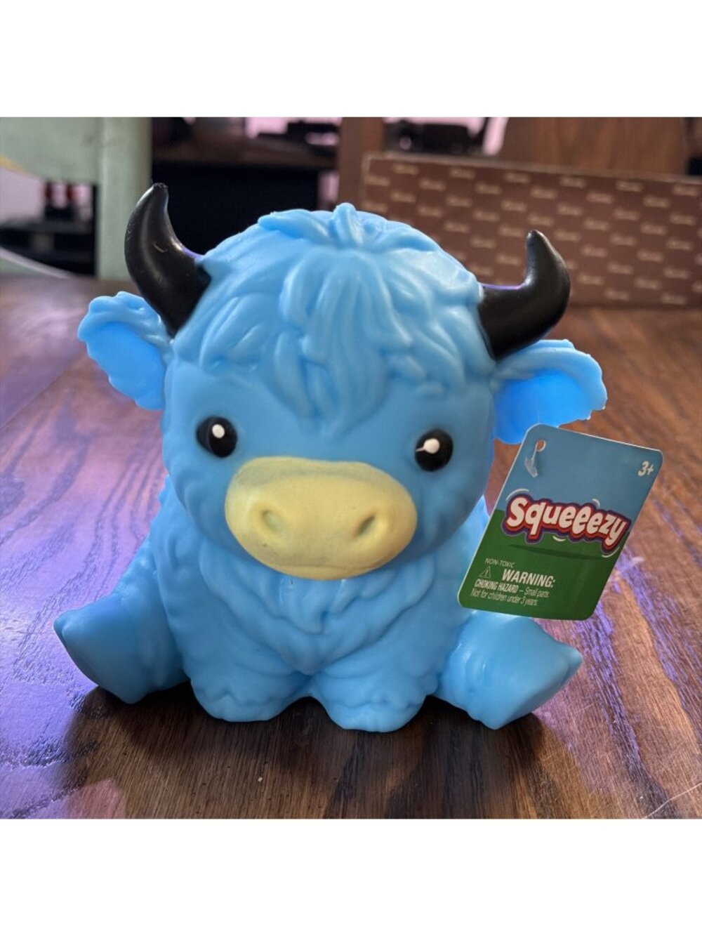 Squeeezy NEW DROP Highland Cow Squishy in BLUE Rare Viral New with Tags
